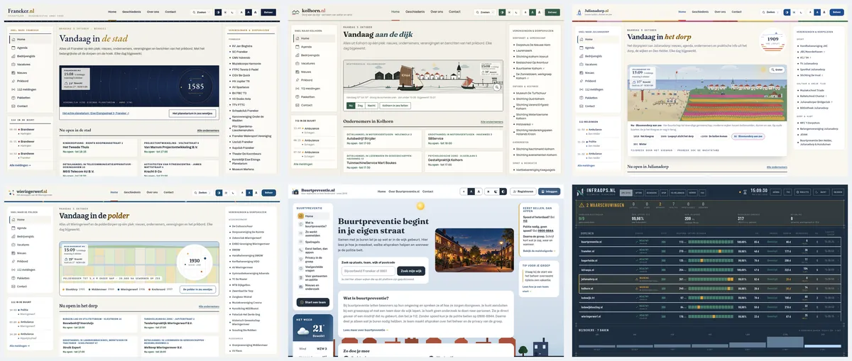 Een samenstelling van zes online projecten van Lodewijk