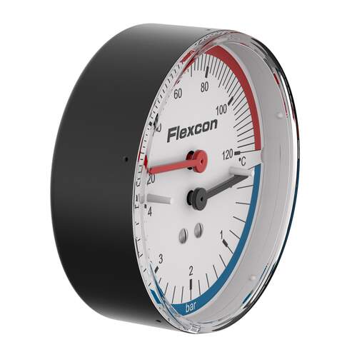 Flamco manothermometer 0-4 bar